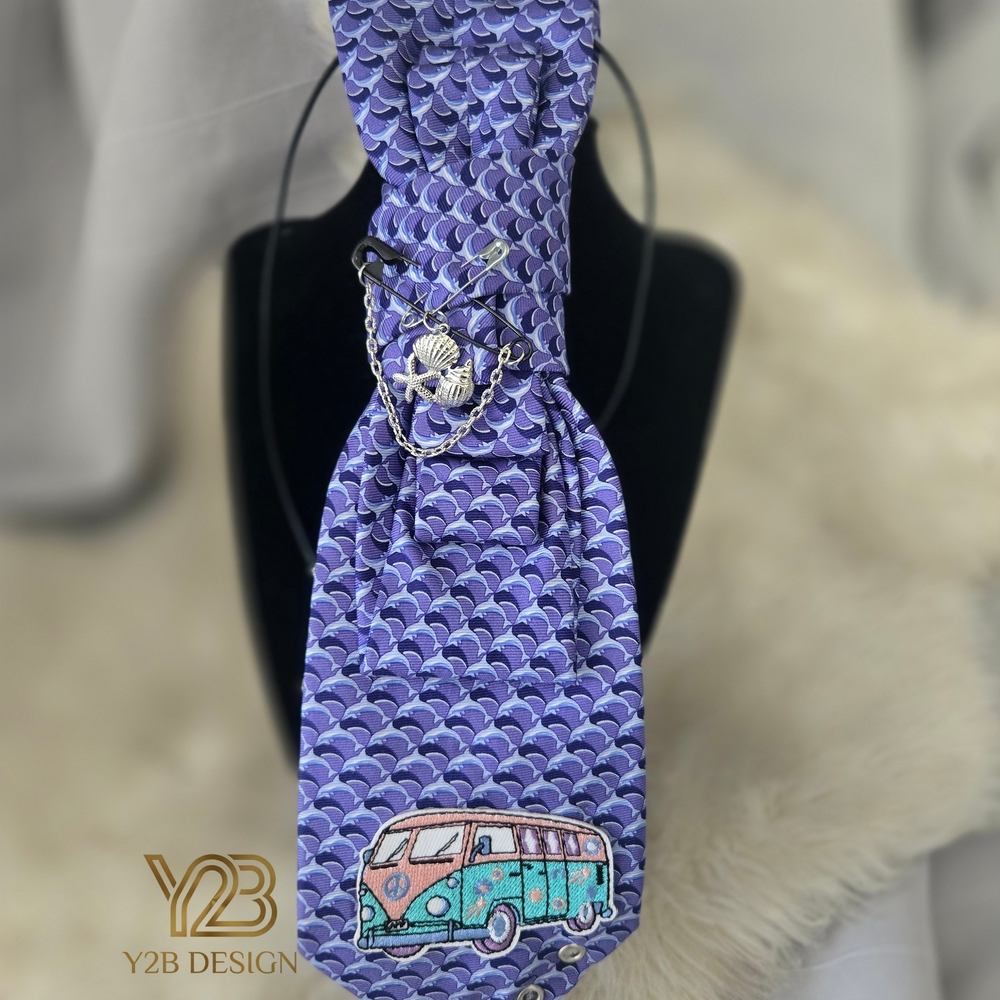 Blue Patterned Men's Tie